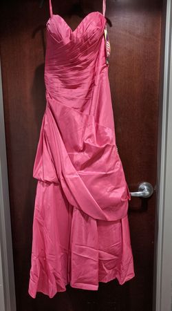 Style P1325A Flirt Prom Pink Size 14 Strapless Plus Size Mermaid Dress on Queenly