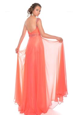 Style L70118 Precious Formals Orange Size 2 Coral Straight Dress on Queenly