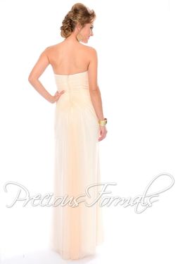 Style P21011 Precious Formals Gold Size 2 Floor Length A-line Straight Dress on Queenly
