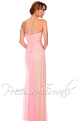 Style P21011 Precious Formals Pink Size 6 A-line Black Tie Straight Dress on Queenly