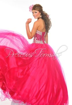 Style O10513 Precious Formals Hot Pink Size 14 Floor Length Cocktail Dress on Queenly