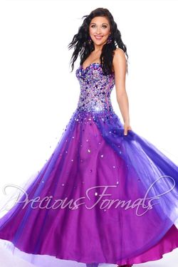 Style O10528 Precious Formals Purple Size 14 Tall Height Pageant Floor Length Ball gown on Queenly