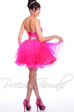 Style P35068 Precious Formals Pink Size 14 Homecoming Tall Height Cocktail Dress on Queenly