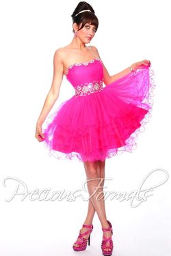 Style P35068 Precious Formals Pink Size 14 Homecoming Tall Height Cocktail Dress on Queenly