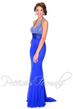 Style P46723 Precious Formals Royal Blue Size 4 Straight Dress on Queenly