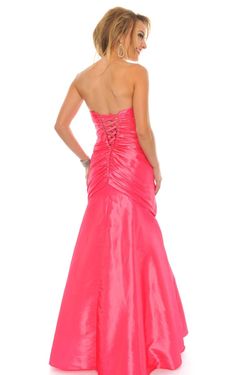 Style P46595 Precious Formals Pink Size 2 Black Tie Mermaid Dress on Queenly
