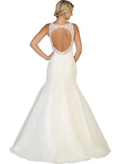 Style rq7642 White Size 10.0 Mermaid Dress on Queenly
