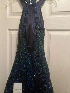 Primavera Multicolor Size 8 Floor Length Black Tie Side slit Dress on Queenly