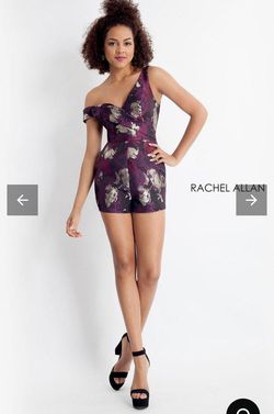 Rachel Allan Purple Size 8 One Shoulder Sweetheart 50 Off Mini $300 Cocktail Dress on Queenly