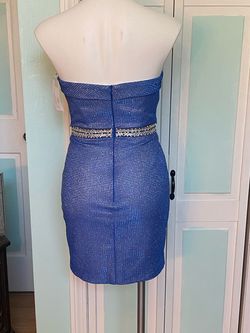 Lucci Lu Blue Size 4 Sequin Cocktail Dress on Queenly