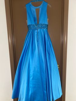 Sherri Hill Blue Size 2 Pockets Pageant Ball gown on Queenly