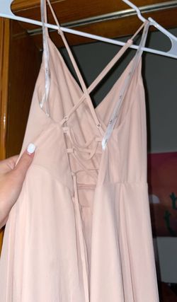 Lulus Nude Size 6 Floor Length Corset Bridgerton Straight Dress on Queenly