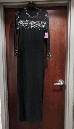 Style 4388 Sylvia Black Size 6 Military Straight Dress on Queenly