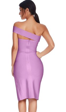 meilun Purple Size 6 One Shoulder Side slit Dress on Queenly