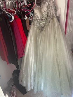 2him2her Silver Size 22 50 Off Ball gown on Queenly