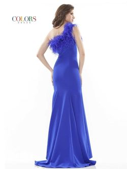 Colors Royal Blue Size 8 Floor Length Train Dress on Queenly