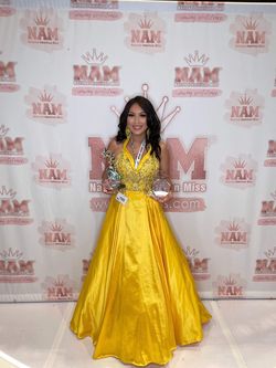 Yellow Size 4 Ball gown on Queenly