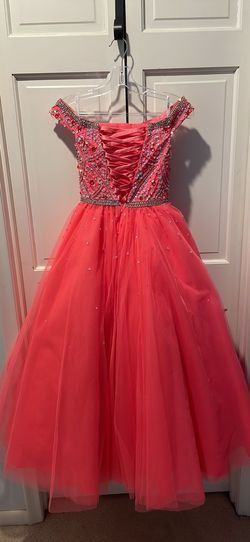 Tiffany Designs Pink Size 6 Floor Length Girls Size Ball gown on Queenly
