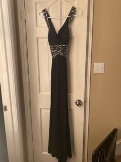 Adranna Papell Black Tie Size 2 Floor Length 50 Off Straight Dress on Queenly