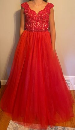 MoriLee Red Size 00 Black Tie Ball gown on Queenly