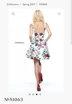 Sherri Hill Multicolor Size 14 50 Off Mini Square Neck Plus Size A-line Dress on Queenly