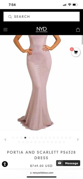 Portia and Scarlett Pink Size 4 Prom Cut Out Jewelled Straight Dress on Queenly