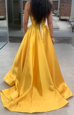Sherri Hill Yellow Size 00 Side Slit Ball gown on Queenly