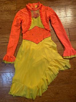 Custom Yellow Size 2 Floor Length Jumpsuit Dress on Queenly