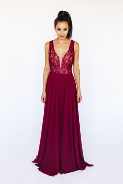 Style MARY 8370 Minuet Red Size 6 Burgundy A-line Dress on Queenly