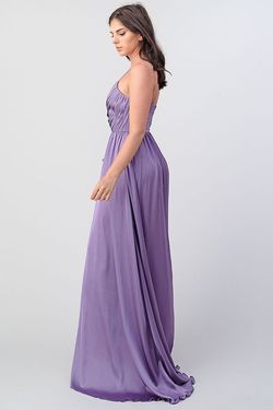 Style NATALIE 1704 Minuet Purple Size 6 Tall Height Floor Length Side slit Dress on Queenly