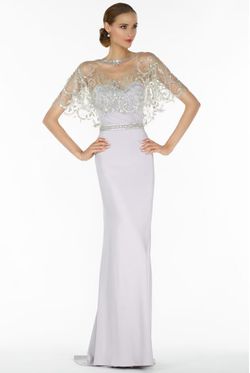 Style 27132 Alyce Paris Purple Size 6 Jersey Sequined Strapless Straight Dress on Queenly