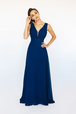 Style 8442 Minuet Blue Size 6 Navy Straight Dress on Queenly