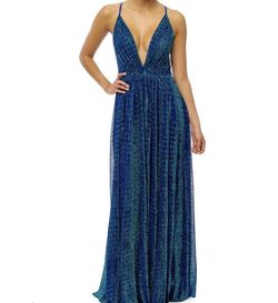 Style LD4206 Luxxel Blue Size 6 Ld4206 Straight Dress on Queenly