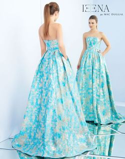 Style 8878 Mac Duggal Blue Size 6 A-line Dress on Queenly