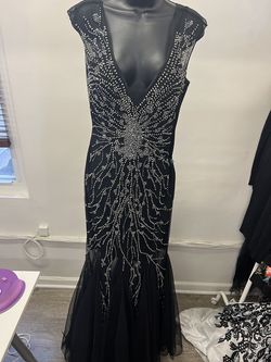 Style 3336 Alberto Makali Black Size 4 3336 Mermaid Dress on Queenly