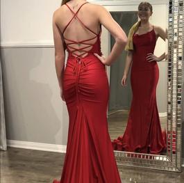 Mia Bella Couture Red Size 4 Military Silk Prom Mermaid Dress on Queenly
