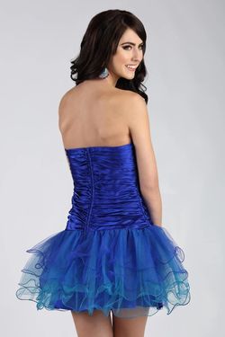 Style 165390 Josh Prom Blue Size 10 Floor Length Euphoria Cocktail Dress on Queenly