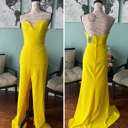 Yellow Size 2 Mermaid Dress on Queenly