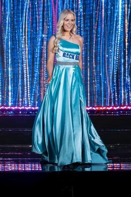 Sherri Hill Blue Size 4 Floor Length Medium Height A-line Dress on Queenly