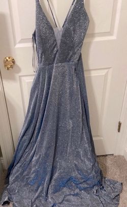 My Michelle Blue Size 12 $300 Pageant Ball gown on Queenly
