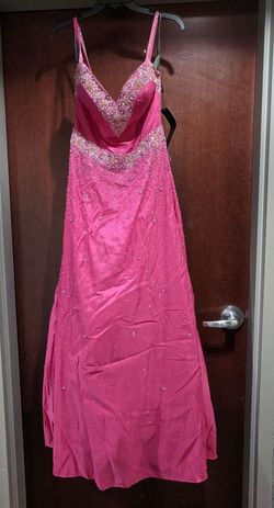 Style 6679 Riva Designs Pink Size 10 Jewelled Floor Length A-line Dress on Queenly