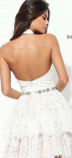 Sherri Hill White Size 4 Cocktail Dress on Queenly