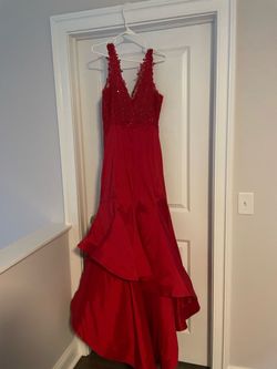 Faviana Red Size 16 Floor Length Military 70 Off Mermaid Dress on Queenly