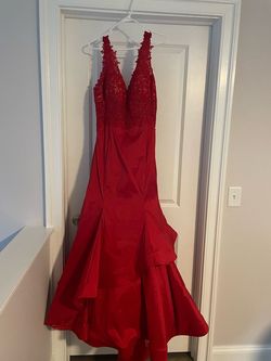 Faviana Red Size 16 Floor Length Military 70 Off Mermaid Dress on Queenly