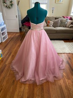 Tiffany Designs Pink Size 6 Sequin Prom Bridgerton Ball gown on Queenly