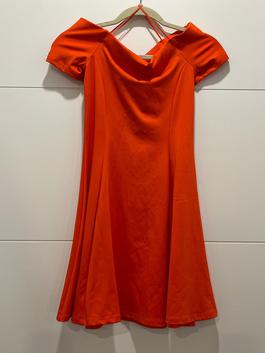 Zara Orange Size 4 Floor Length Black Tie Cocktail Dress on Queenly