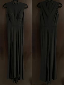 Mac Duggal Black Size 4 50 Off Jersey Straight Dress on Queenly