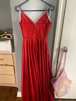 Sherri Hill Red Size 0 Train Side Slit Ball gown on Queenly