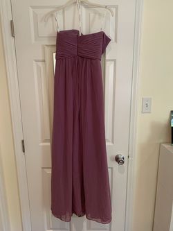 Style F15555 David's Bridal Purple Size 8 Black Tie Ball gown on Queenly