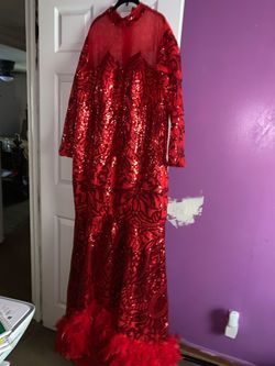 Red Size 20 Mermaid Dress on Queenly